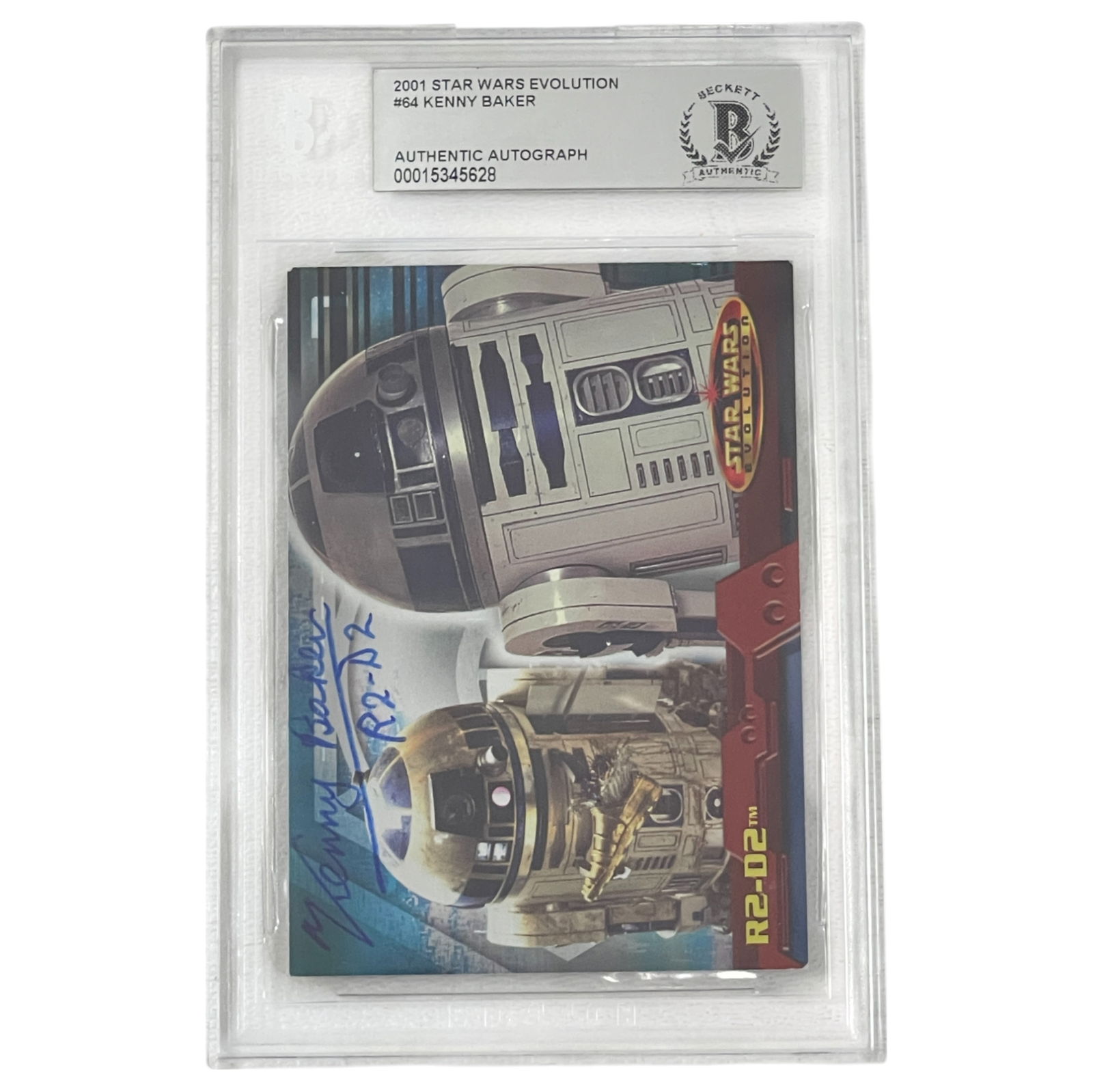 2001 Star Wars Evolutioon #64 Kenny Baker Beckett Authentic Auto Trading Card (1 of 4)
