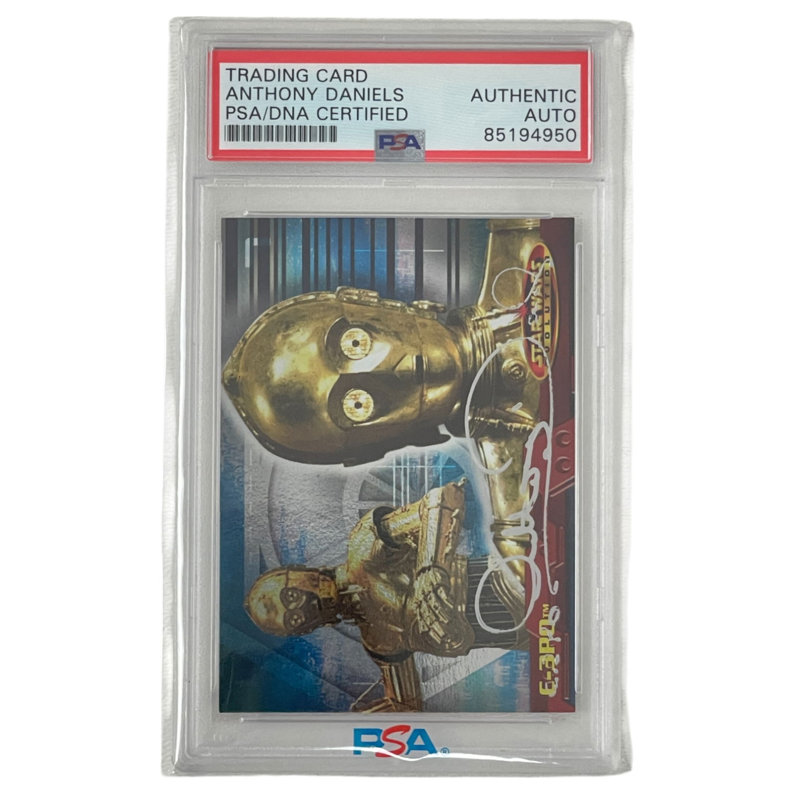 2001 Star Wars Evolutions C-3PO Anthony Daniels PSA Auto Trading Card (1 of 3)