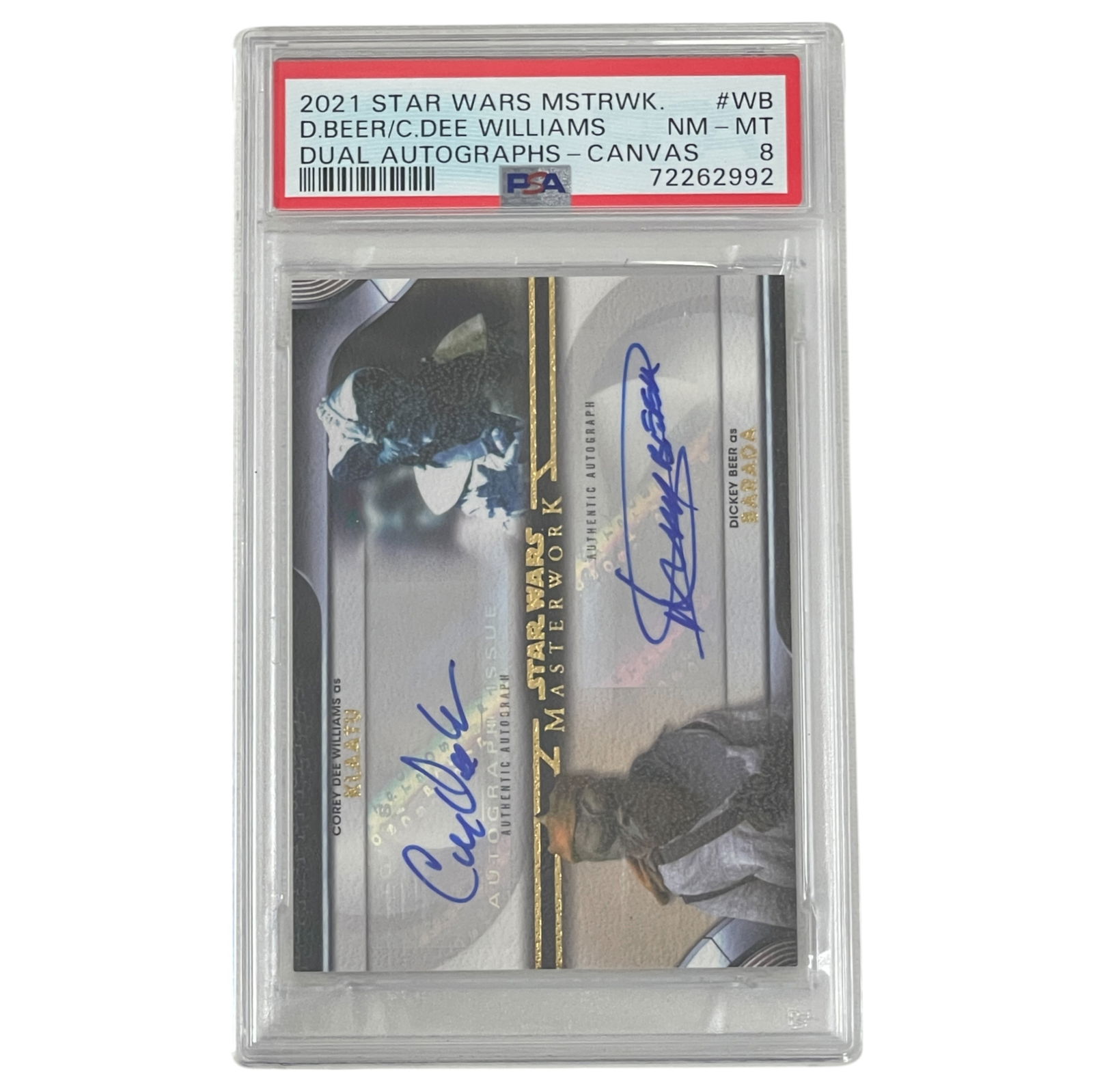 2021 Star Wars Masterwork D.Beer/C.Dee Williams Dual Auto PSA Card (1 of 4)