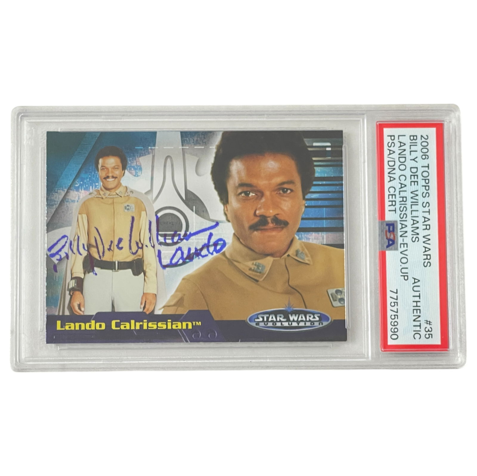 2006 Topps Star Wars Billy Dee Williams Lando Calrissian PSA Auto Trading Card (1 of 3)