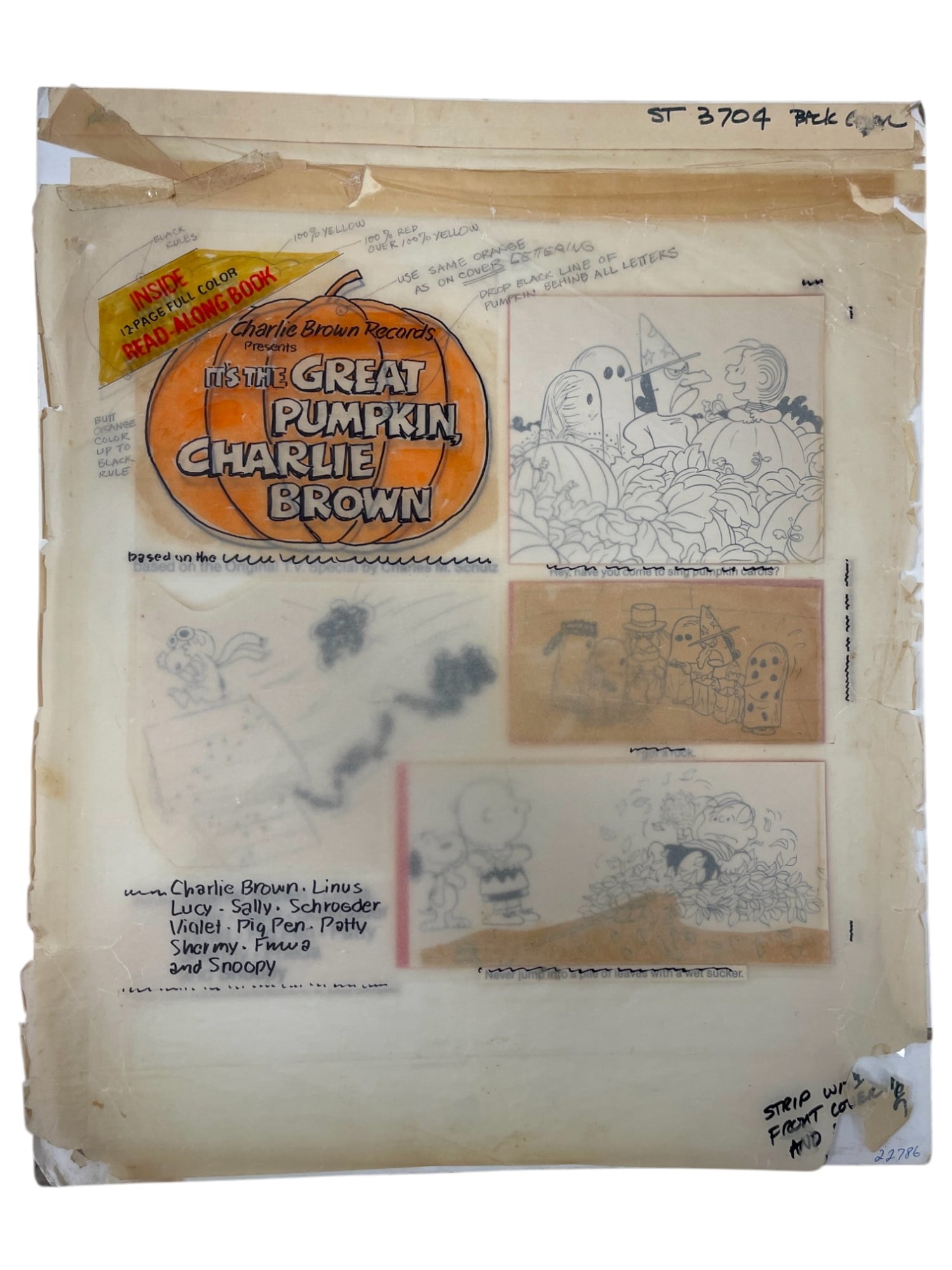 Vintage Peanuts A Charlie Brown Charles Schulz Original Production  Storyboard Animation Art (1 of 9)