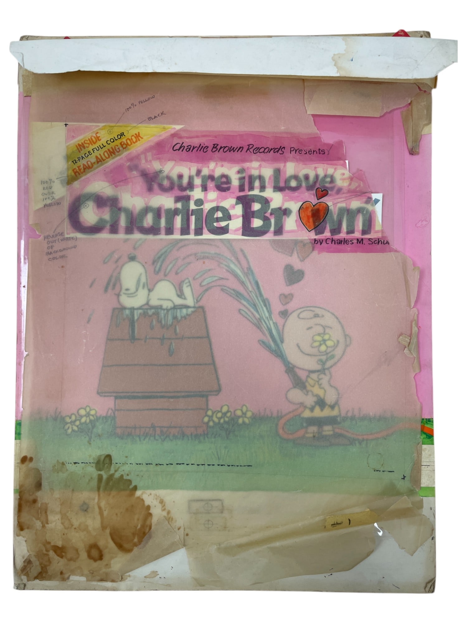 Vintage Peanuts A Charlie Brown Charles Schulz Original Production  Cel Storyboard Animation Art (1 of 6)