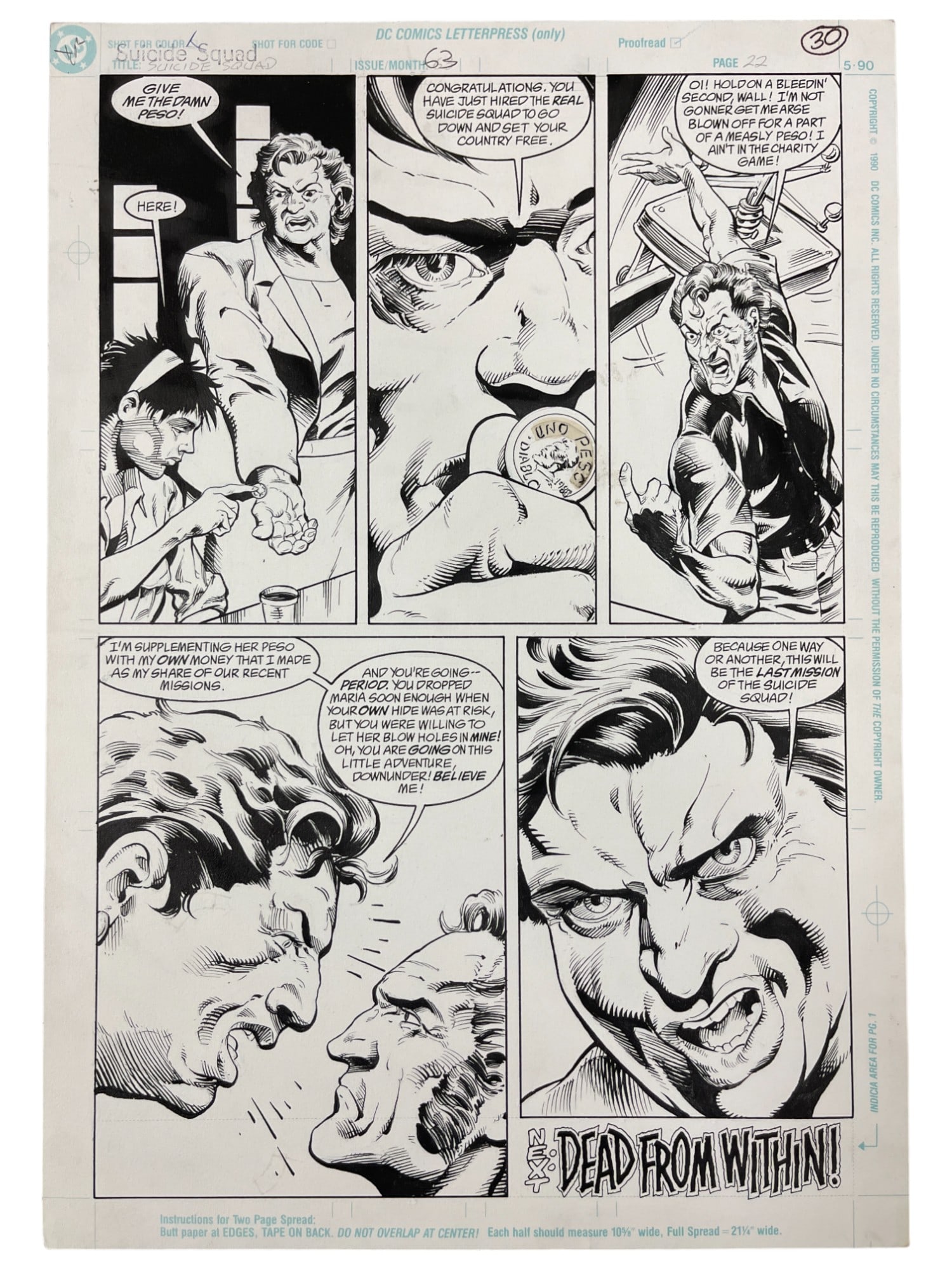 DC Suicide Squad Original Storyboard Production Comic Art (1 of 7)