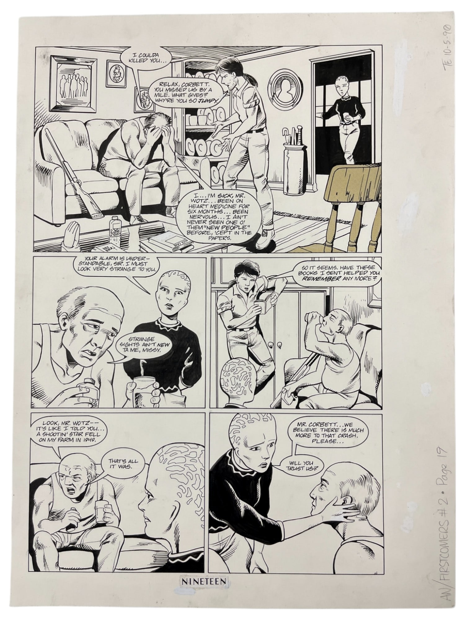 Alien Nation: The First Comers Original Storyboard Production Comic Art: Alien Nation: The First Comers Original Storyboard Production Comic Art 12.5" X 17"