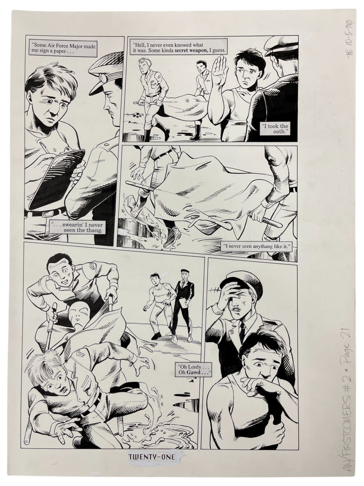 Alien Nation: The First Comers Original Storyboard Production Comic Art: Alien Nation: The First Comers Original Storyboard Production Comic Art 12.5" X 17"