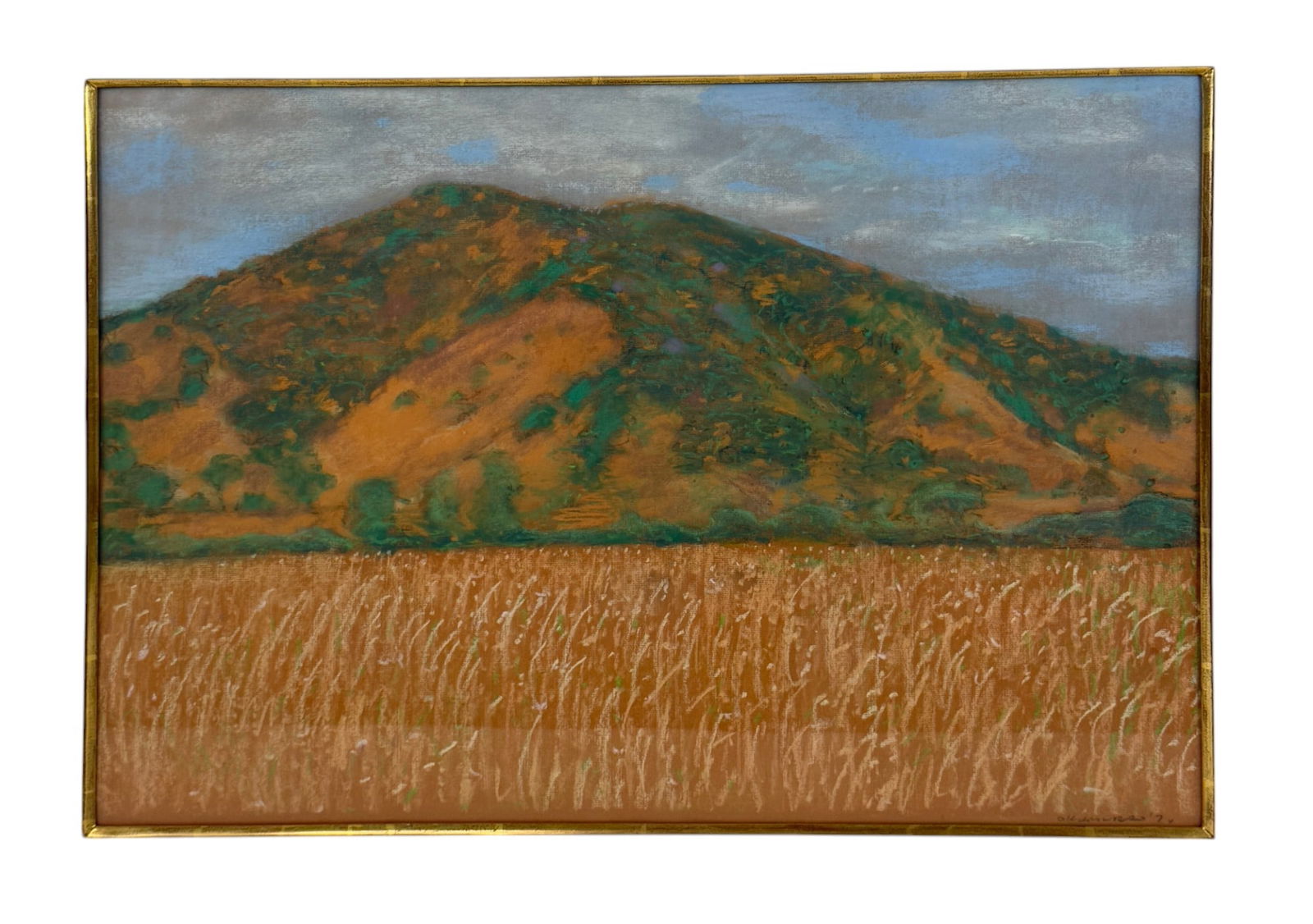 VINTAGE PAINTING ON BOARD BY  Arthur Okamura 1974  Pastel SIGNED LOWER RIGHT (1 of 6)