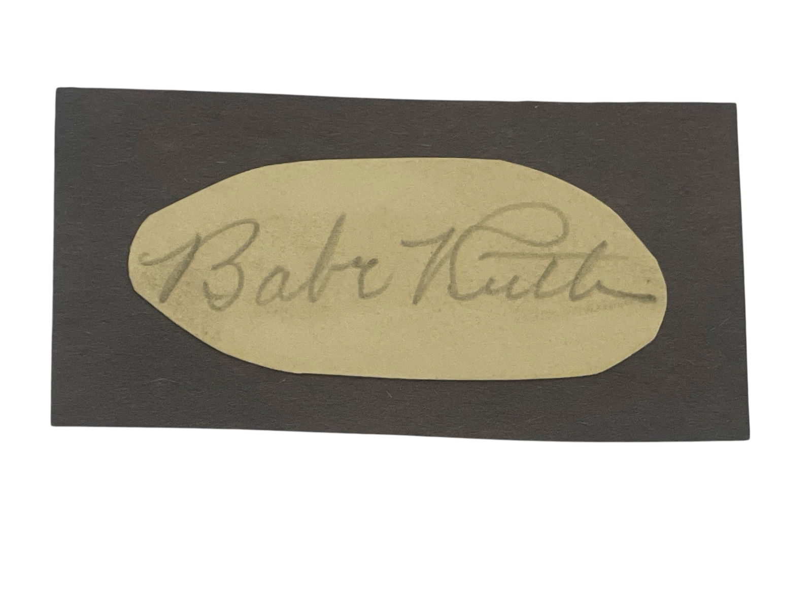 Babe Ruth Signed Cut Signature 5X7 Index Card W/ St Luis 1927 Newspaper (1 of 4)