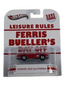 Hot Wheels Retro Entertainment Leisure Rules Ferris Bueller's Day Off Ferrari 250 Califronia Car Toy