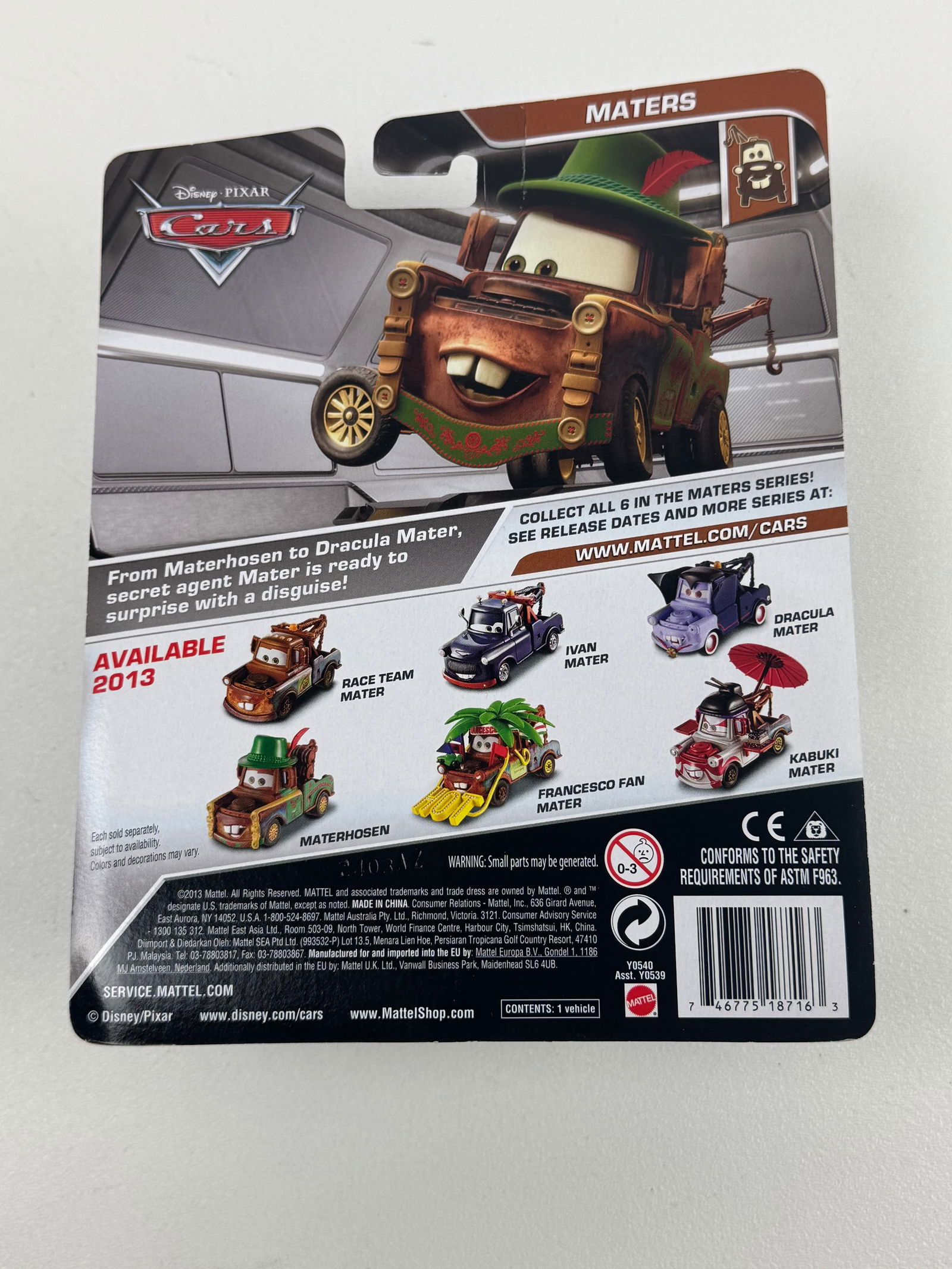 Disney Pixar Cars Maters Deluxe Dracula Mater Toy (1 of 1)