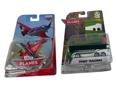 Disney Pixar From Above the World of Cars Planes Bulldog & Trudy Trailway Toy Lot