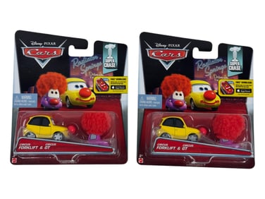 Disney Pixar Cars Super Chase Circus Forklift & Circus GT Lot of 2