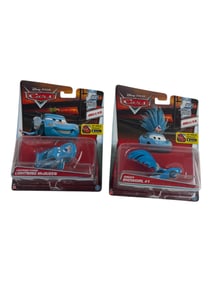 Disney Pixar Cars Dinoco Showgirl #1 and Lightning McQueen Storm Lightning McQueen Toy Lot of 2