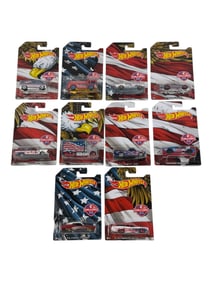 Hot Wheels Stars & Stripes Series Assorted Car Toy Collection Lot