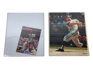 Rudy Law & Harmon Killebrew Signed Baseball Photographs