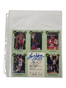 Introducing Classics 1991 Basketball Draft Pick Cards Signed by Larry Johnson 8642/10000