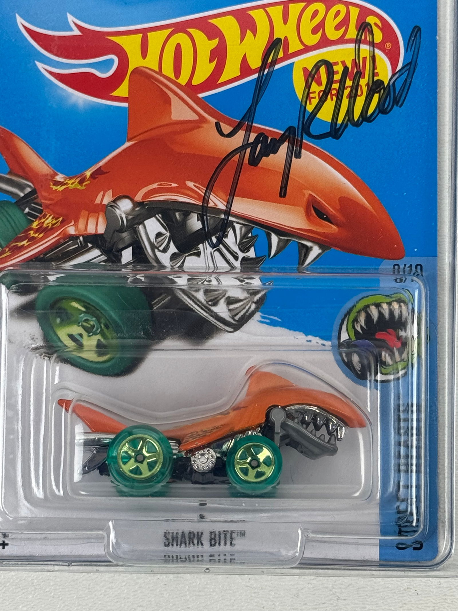 Hot Wheels Signed by Larry R. Wood Shark BIte Street Beast Car Toy (1 of 2)