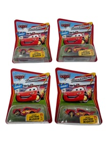 Disney Pixar The World of Cars Race O Rama Impound Lightning McQueen #73 Lot of 4