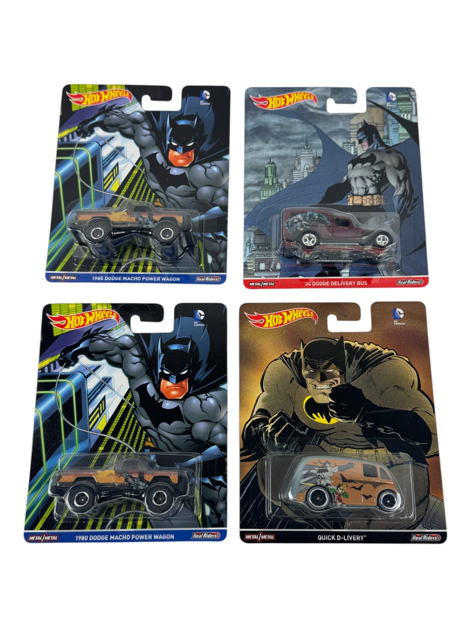 Hot Wheels DC Batman Metal/Metal Real Riders Car Toy Collection Lot (1 of 3)