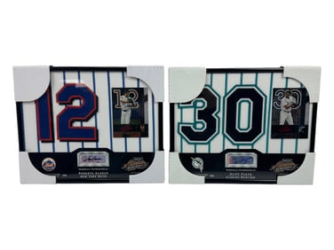 Roberto Alomar & Cliff Floyd Playoff Absolute Memorabilia Autograph Plaque Collection Lot