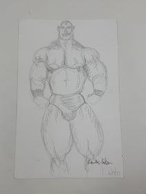 Randy Coleman Signed Gay Male Interest Drawing Illustration Art Original Erotic Nude Adults Only