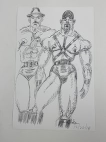 Randy Coleman Signed Gay Male Interest Drawing Illustration Art Original Erotic Nude Adults Only