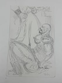 Randy Coleman Signed Gay Male Interest Drawing Illustration Art Original Erotic Nude Adults Only