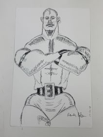 Randy Coleman Signed Gay Male Interest Drawing Illustration Art Original Erotic Nude Adults Only