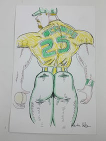 Randy Coleman Signed Gay Male Interest Drawing Illustration Art Original Erotic Nude Adults Only