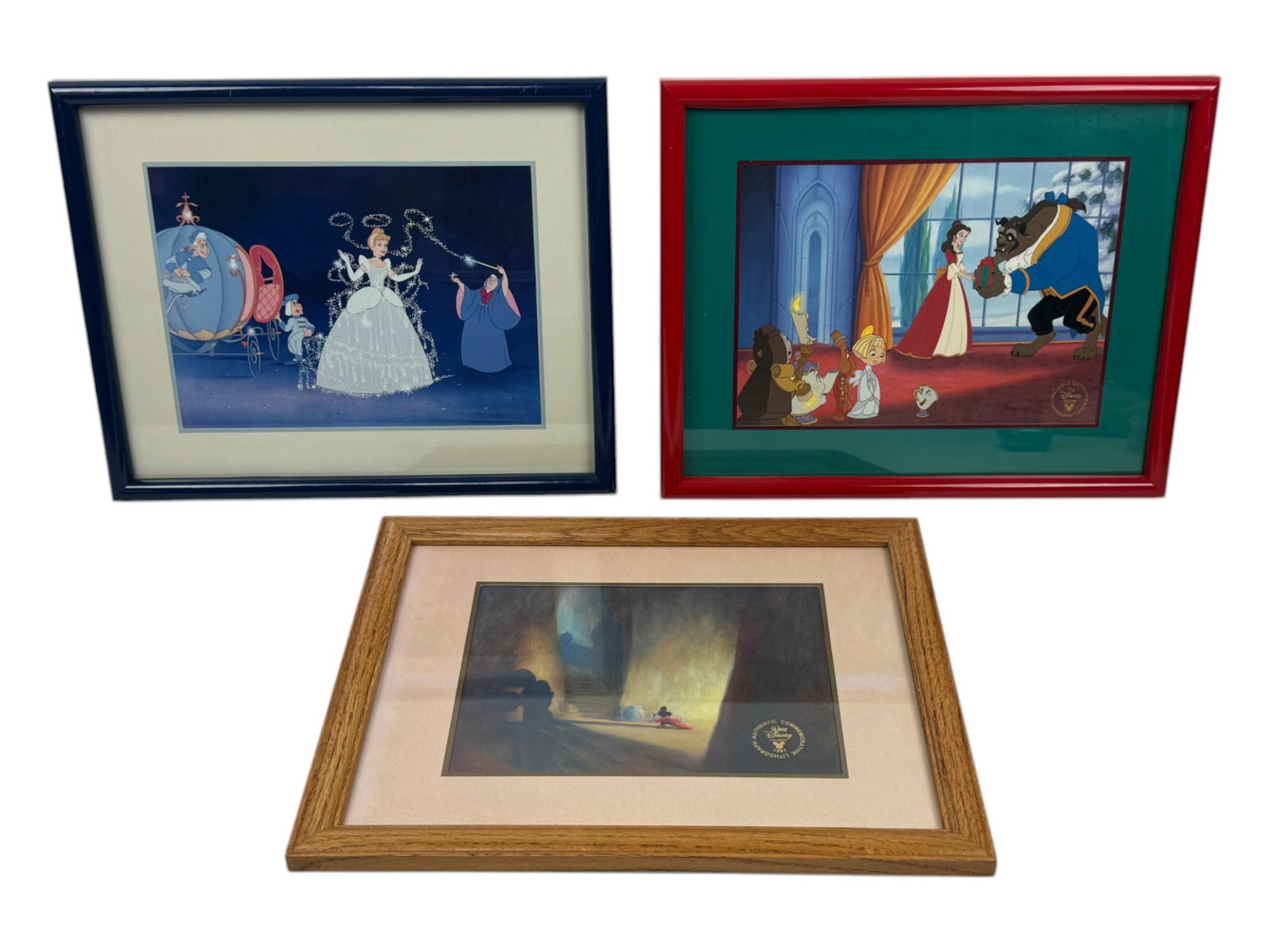 Disney Cinderella Beauty and the BEast and Mickey Mouse Commemorative Lithographs (1 of 5)