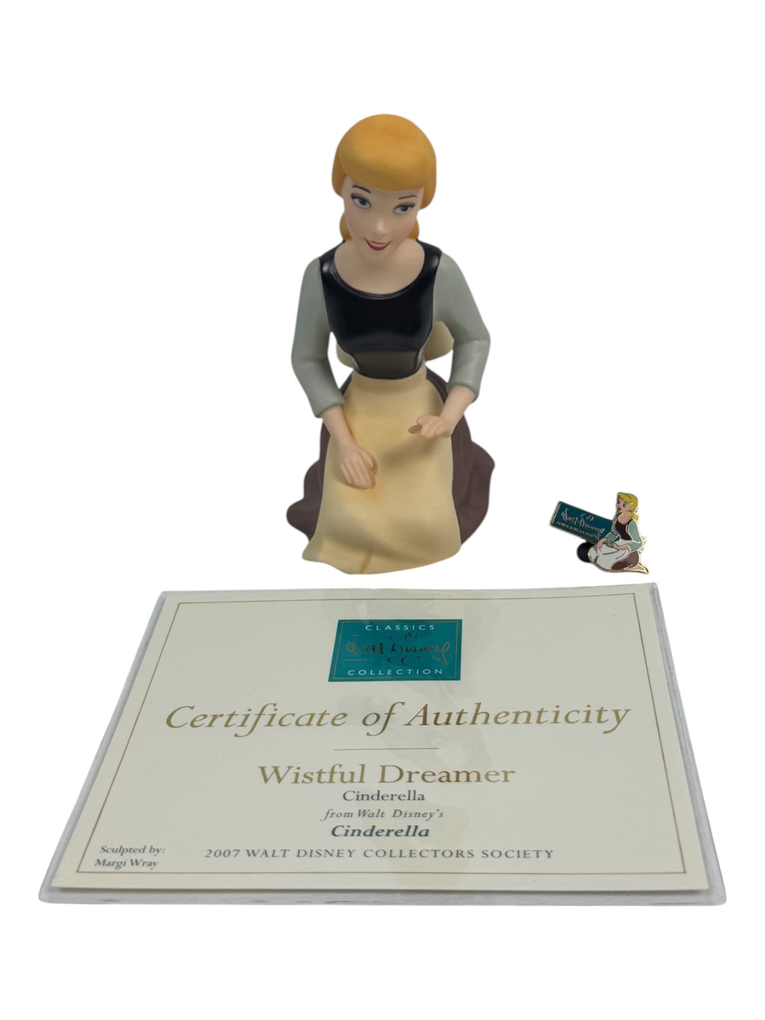 WDCC Disney Cinderella Wishful Dramer Figurine 2007 NIB COA with Pin (1 of 8)