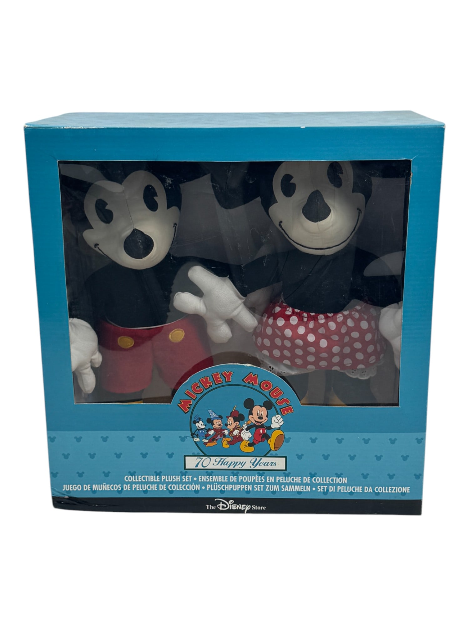 Disney Store Mickey Mouse Collectible Plush Set 70 Happy Years NIB (1 of 4)