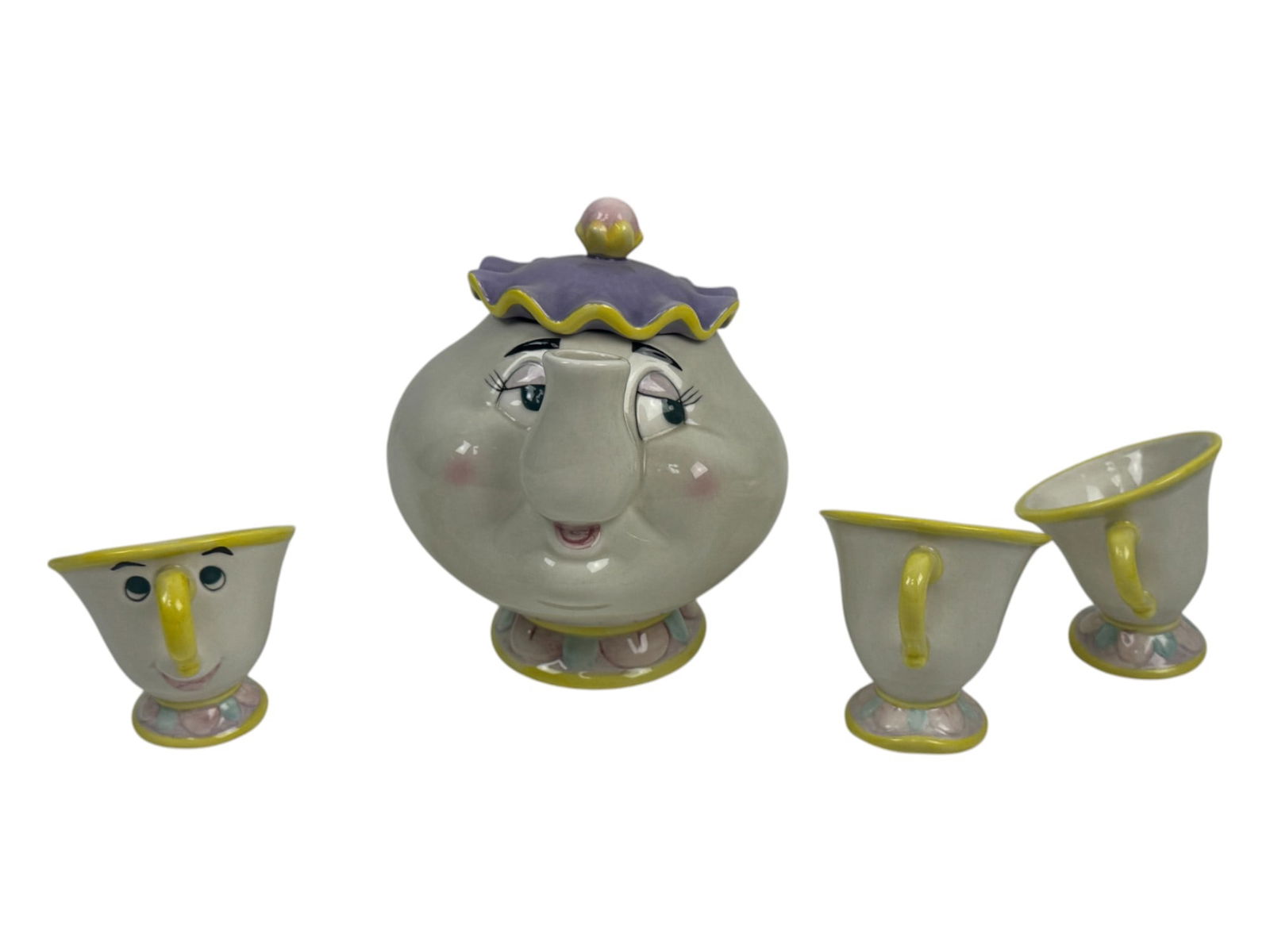 Vintage Disney Mrs. Potts Cookie Jat and Chip Tea Cup Set Beauty and the Beast (1 of 4)