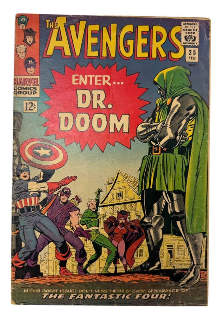 The Avengers #25 Doctor Doom Cover 1966 Marvel Comic Book (1 of 3)