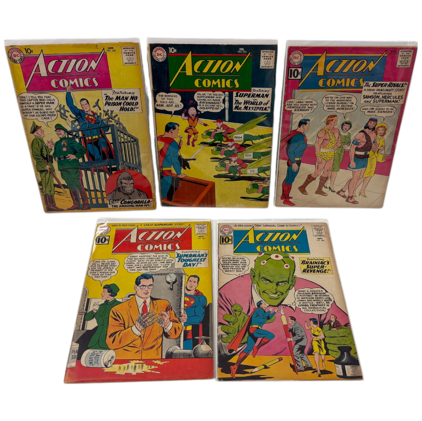 Vintage Action Comics DC Comic Book Lot (1 of 5)