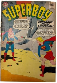 Superboy #80 DC First Superboy/Supergirl 1960 Comic Book