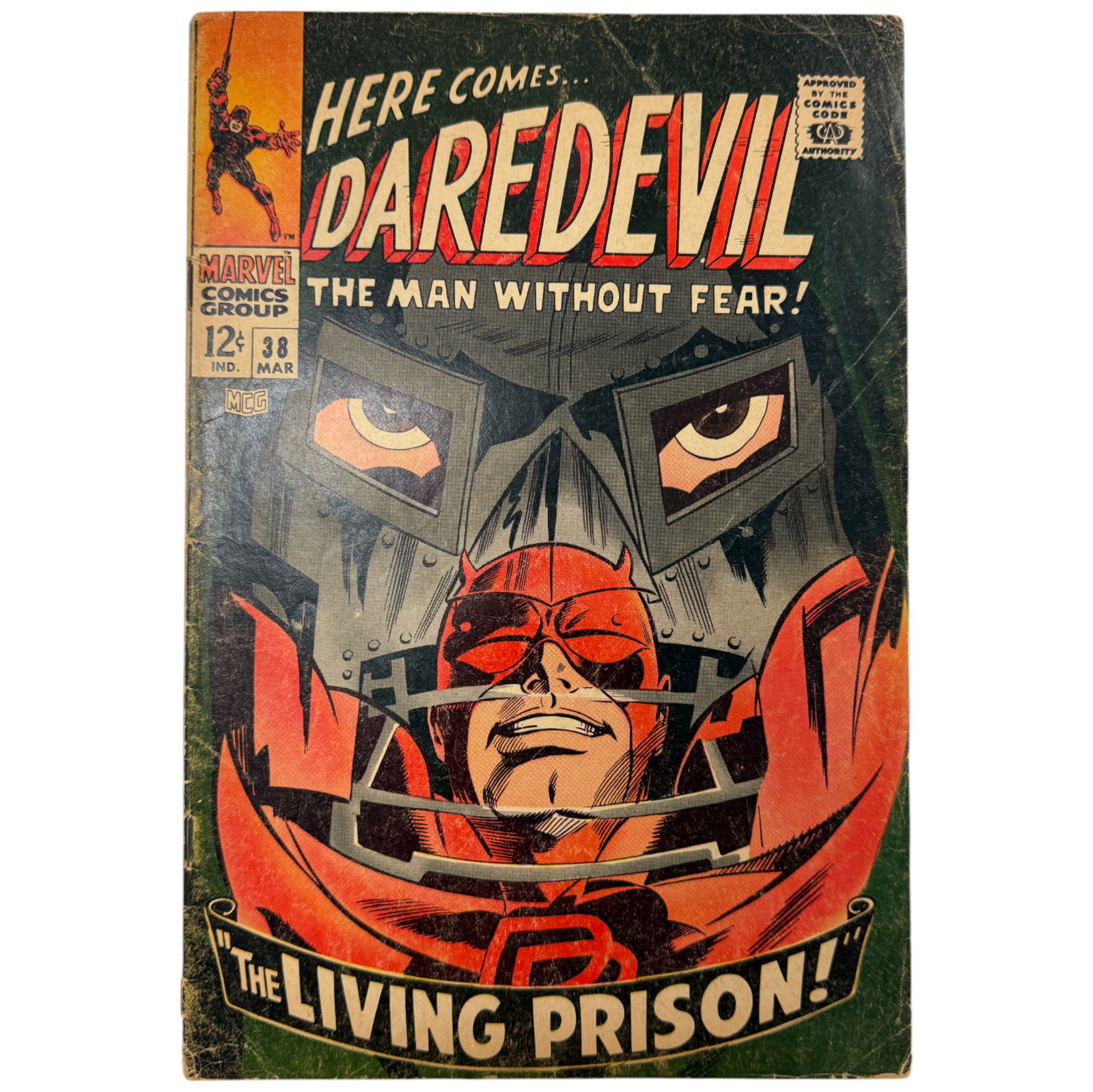 Daredevil #38 Marvel 1968 Dr. Doom Comic Book (1 of 3)