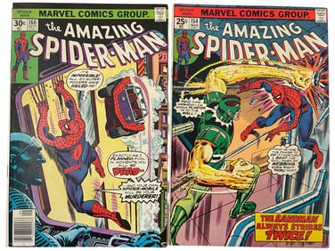 The Amazing Spider-Man #154 & #160 Marvel Comic Books