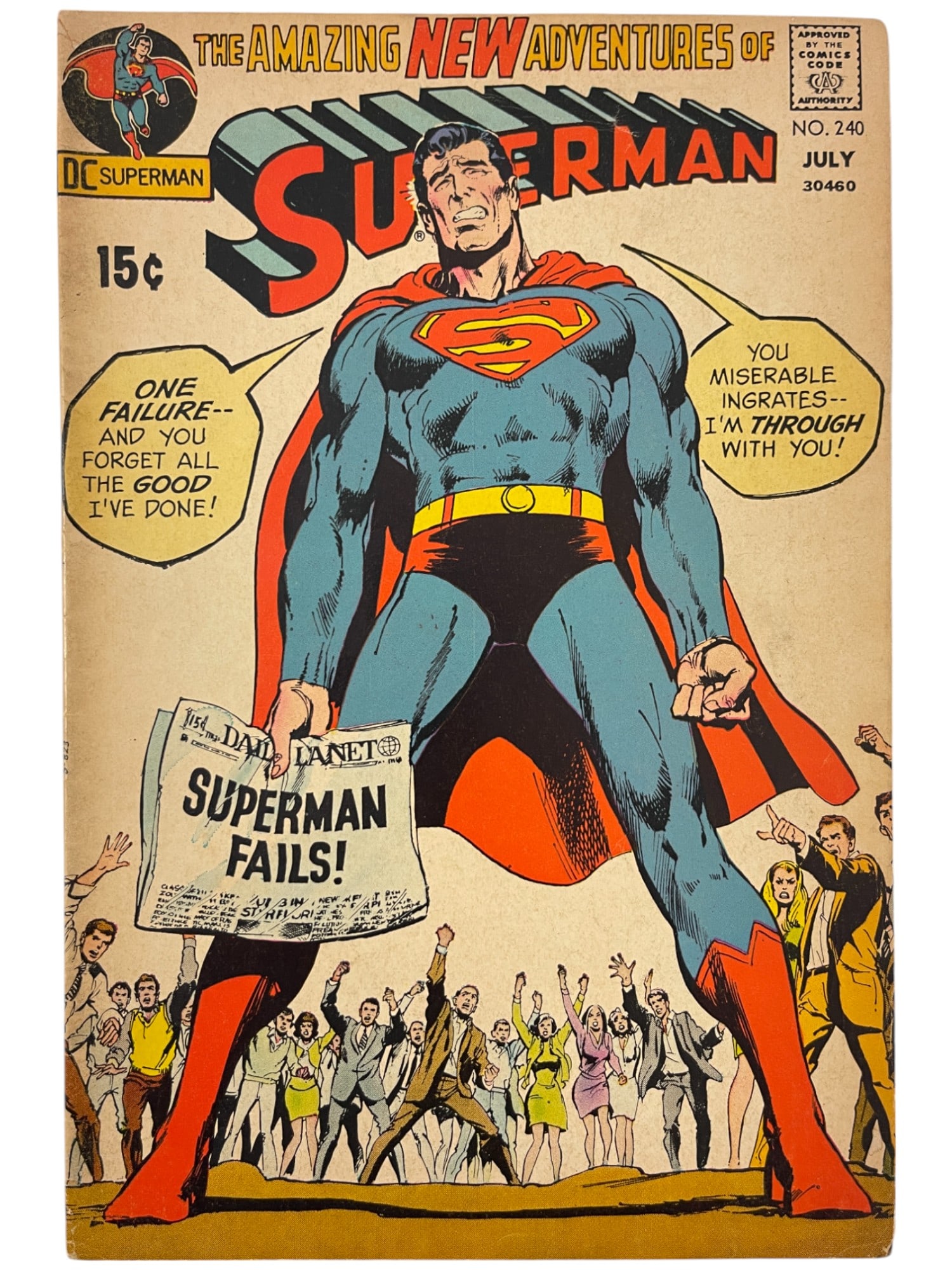 Superman #240 DC 1971 Comic Book (1 of 3)