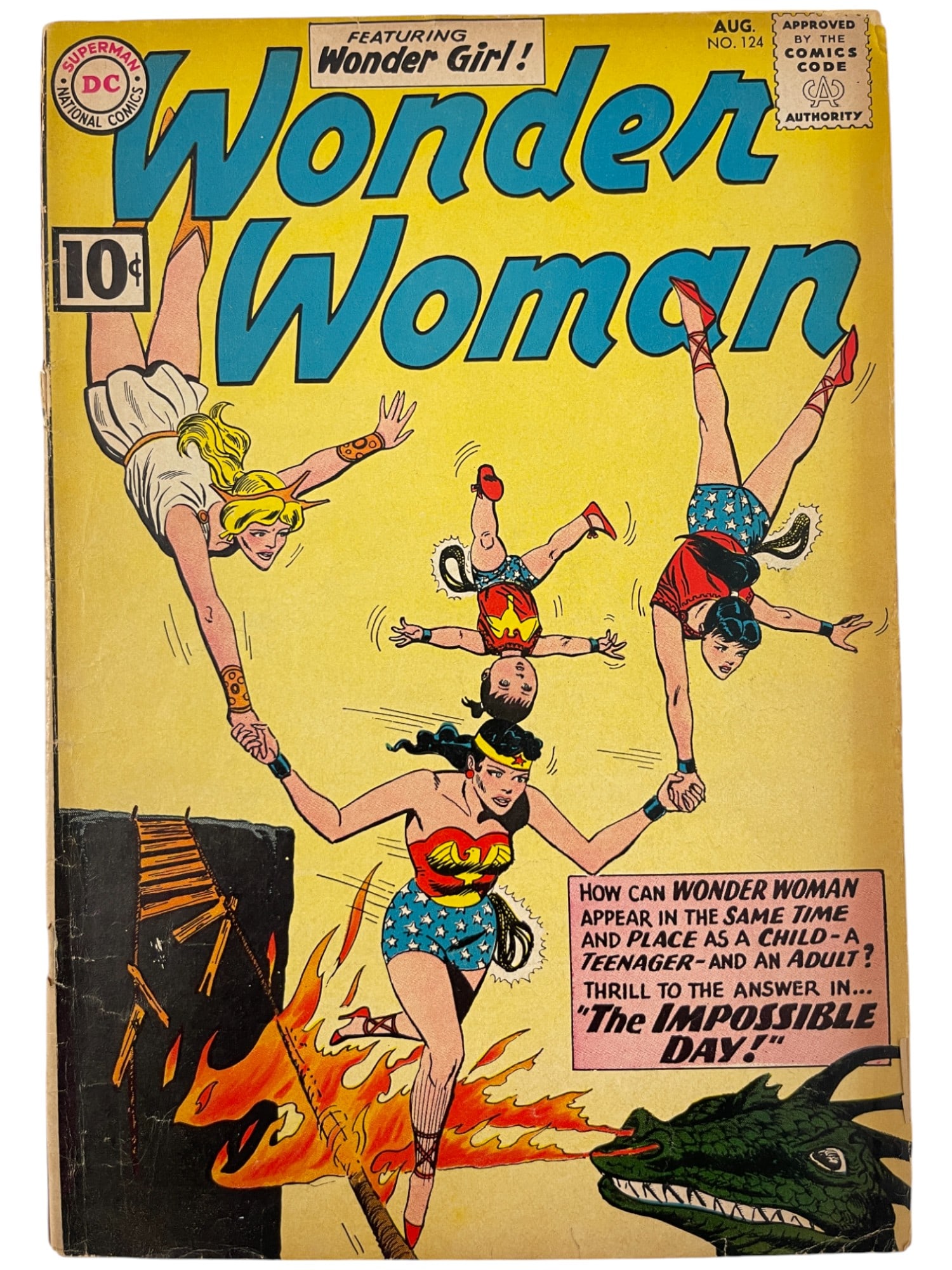 Wonder Woman #124 DC 1961 Comic Book (1 of 3)