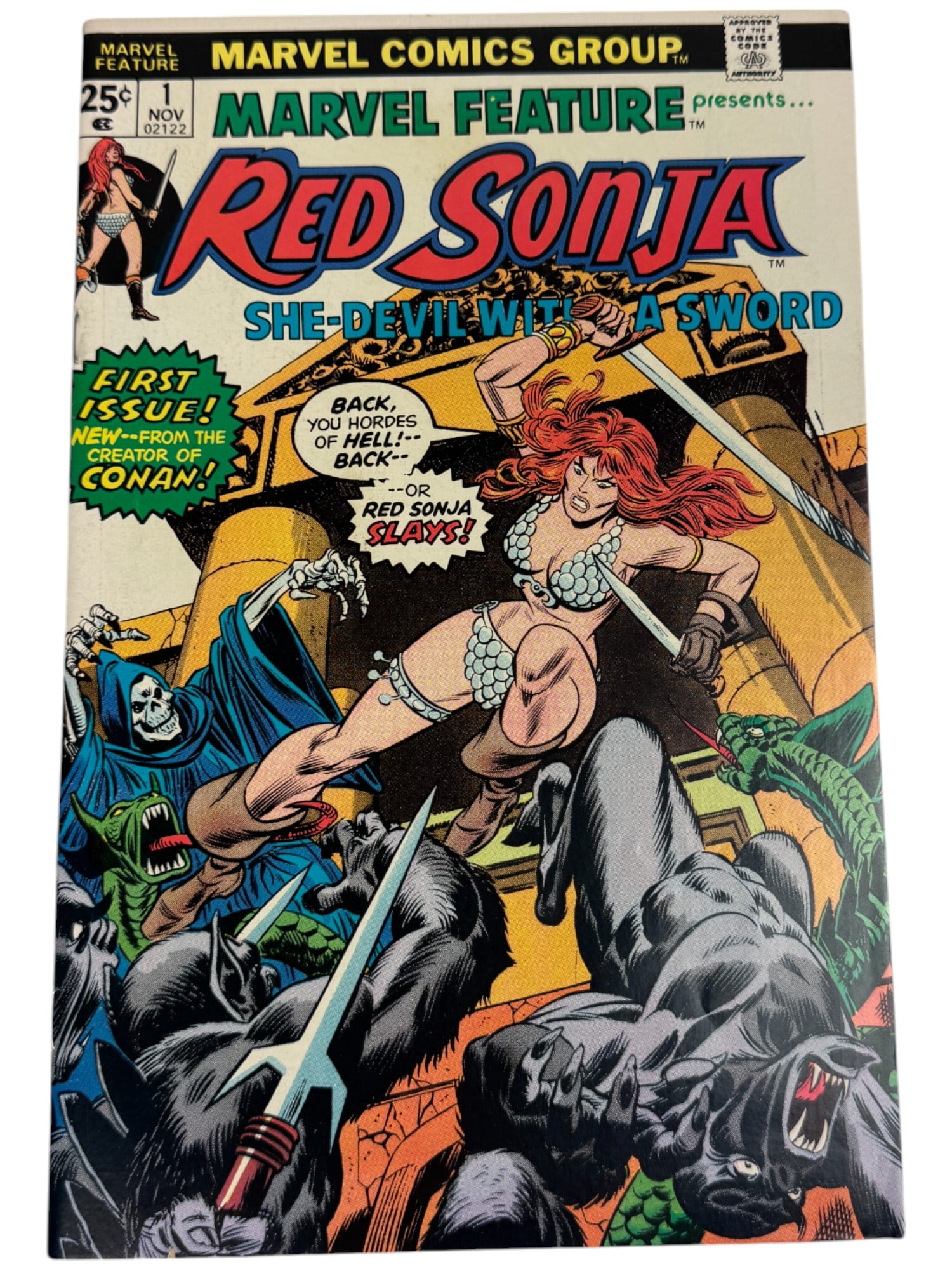 Marvel Feature #1 Marvel 1st Solo Red Sonja 1975 Comic Book (1 of 2)