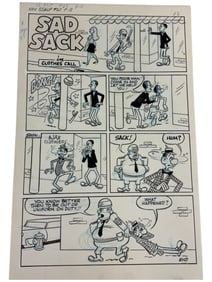 Sad Sack Comics Original Storyboard Production Comic Art
