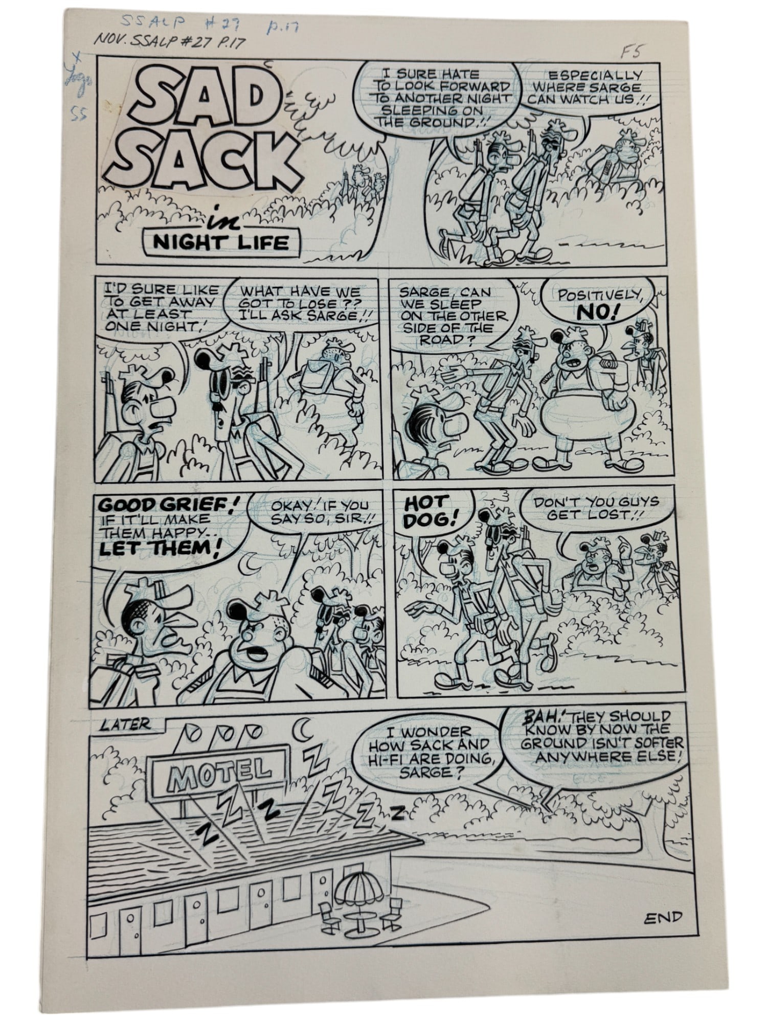 Sad Sack Comics Original Storyboard Production  Comic Art (1 of 4)