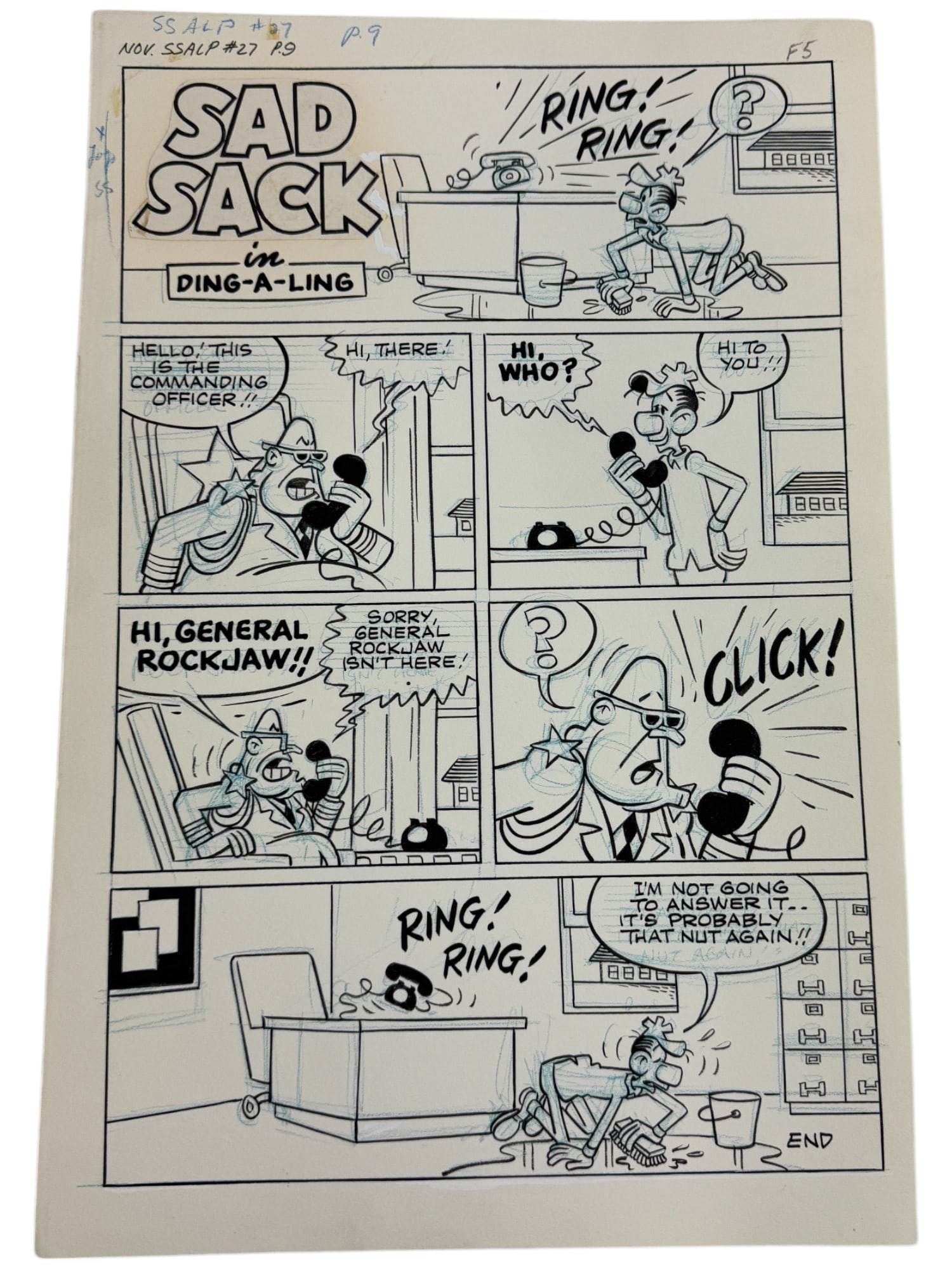 Sad Sack Comics Original Storyboard Production  Comic Art (1 of 4)