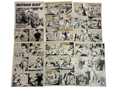 Austrian Rout William Tell Original Storyboard Production Comic Art