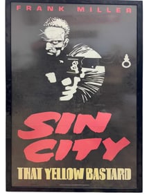Frank Miller - Sin City 1996 Original "That Yellow Bastard" Poster with Frame