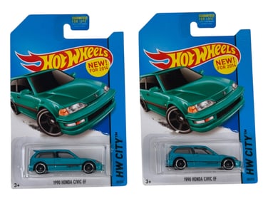 Hot Wheels HW City 1990 Honda Civic EF Lot of 2