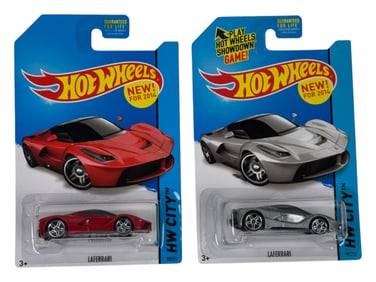 Hot Wheels HW City Laferrari Grey and Red Lot of 2