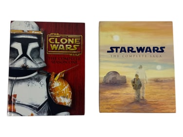 Star Wars The Clone Wars The Complete Season One & Star Wars The Complete Saga Blu-Ray Disc Lot of 2