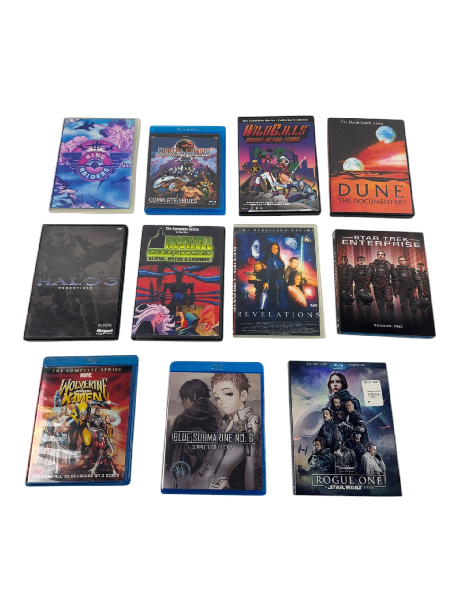 Star Wars Rogue One Halo 3 Wolverine and the X-Men Blu-Ray Disc DVD Collection Lot of 11 (1 of 5)