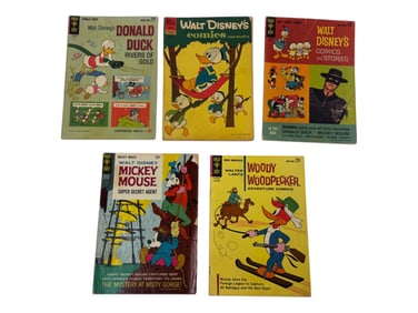 Vintage Gold Key Mickey Mouse Donald Duck Disney Comic Book Collection Lot